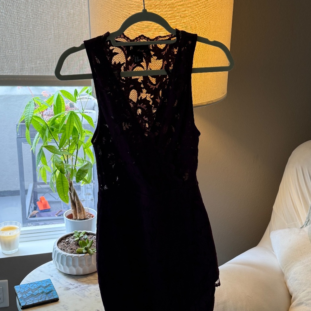 H&M Lace Maroon Dress